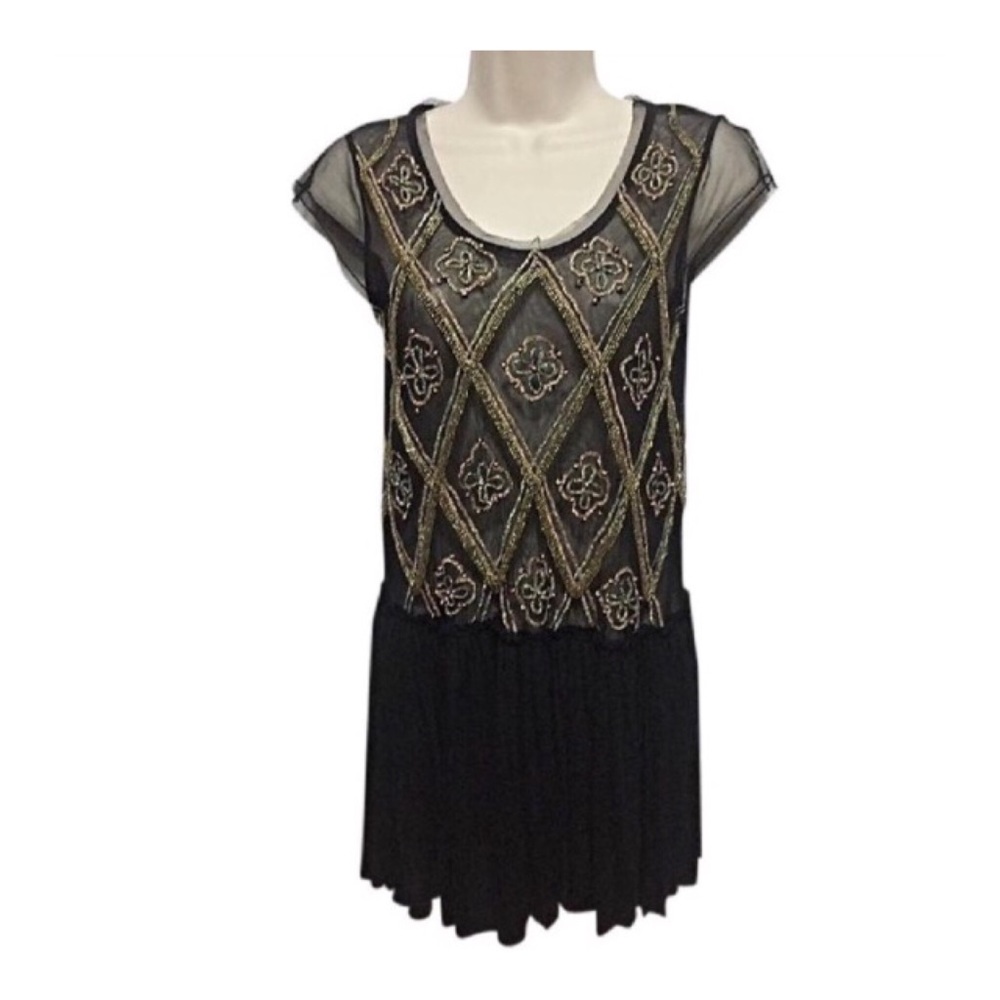 Free People Embellished Mesh Party Dress - Picture 1 of 5